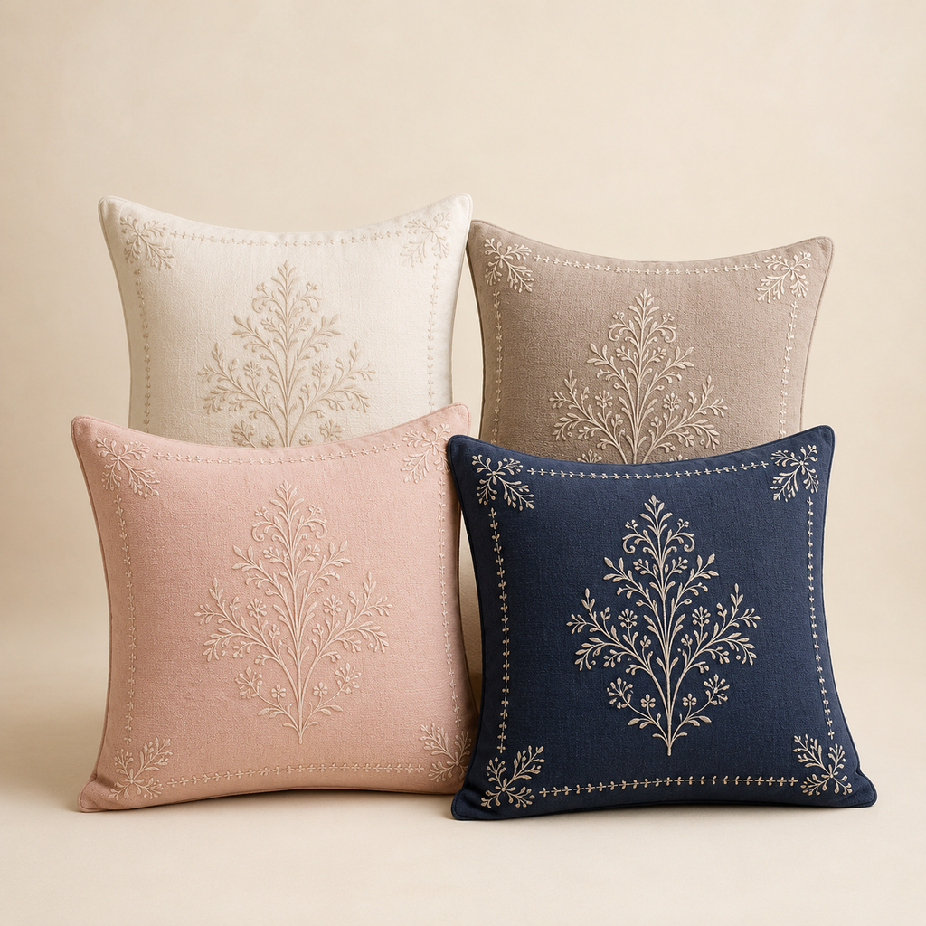 Embroidered Cushion Cover