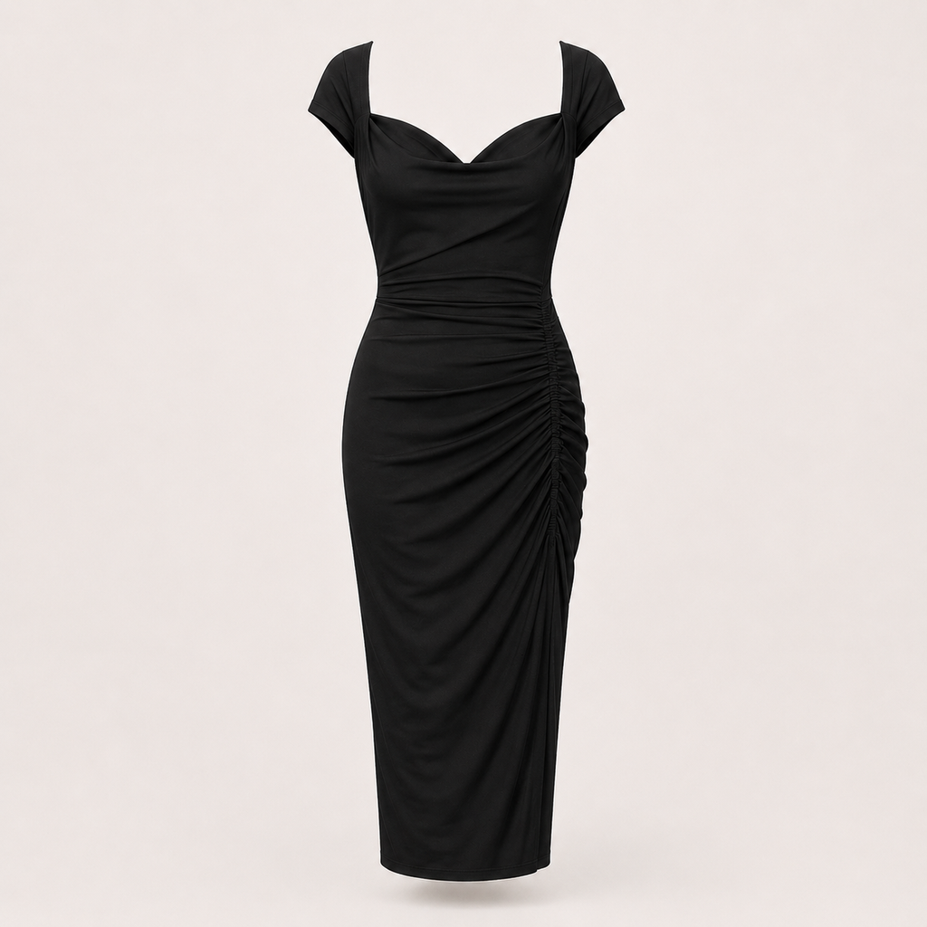 Ruched Midi Dress