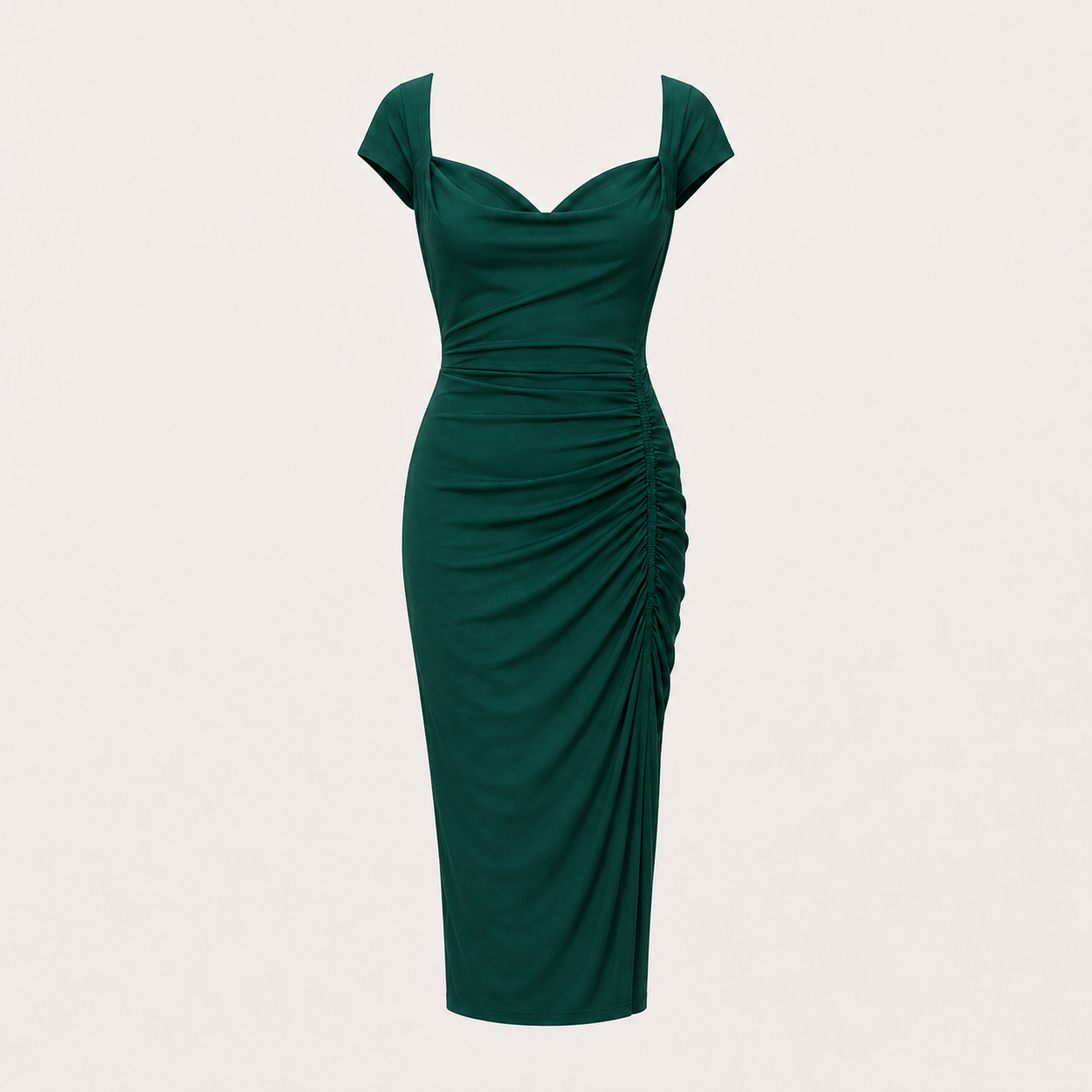 Ruched Midi Dress