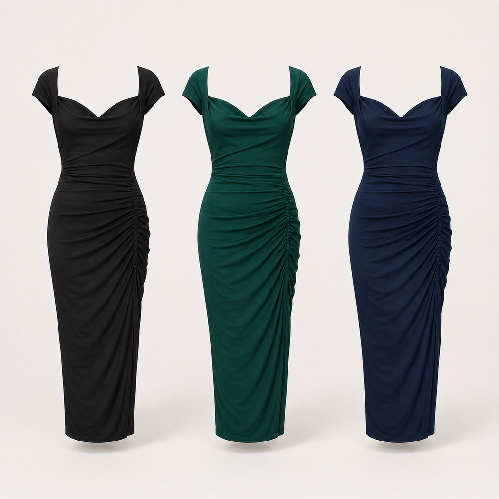 Ruched Midi Dress