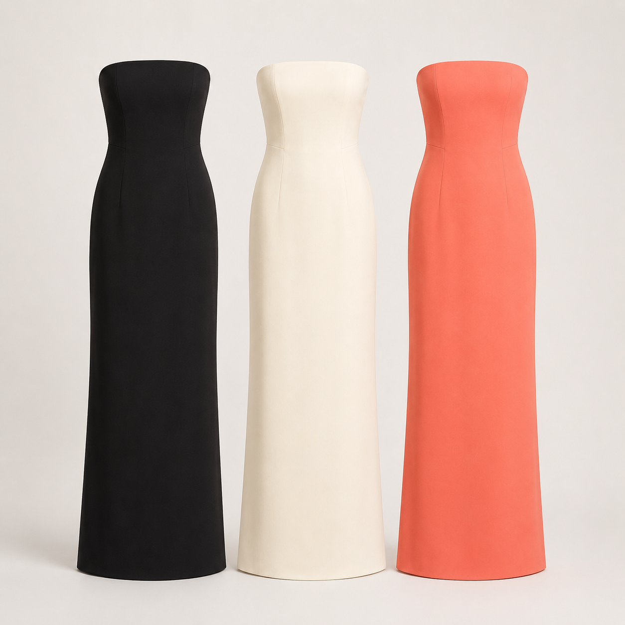 Strapless Column Dress